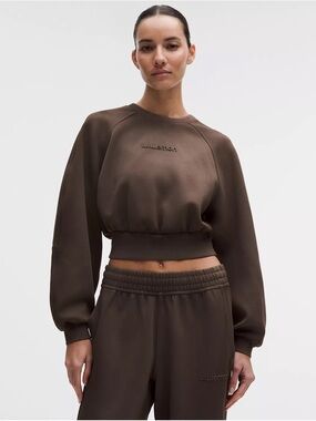 Lululemon Smooth Spacer Cropped Pullover Sweatshirt / Brown Size 4 small